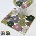 トイレマット フルール 55×60cm ( マット トイレ 足元 トイレタリー トイレグッズ 滑りにくい トイレ用品 滑り止め 花柄 ふわふわ ピンク グリーン...