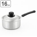 片手鍋 16cm IH対応 蓋付き COOK EASY 日本製 ( ガス火対応 直火 ふた付き フタ付き 片手なべ 小鍋 なべ 鍋 ステンレス 16 センチ 1...