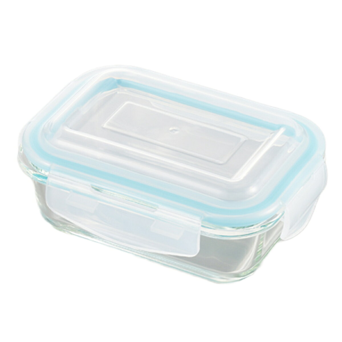 Storage Bins - 保存容器 370ml グラスコンテナ 4点ロック式ガラス保存容器 （ 密閉 ガラス 食洗機対応 電子レンジ対応 オーブン対応 冷凍 耐熱ガラス ガラス保存容器 角型 長方形 4点ロック 冷凍OK 冷蔵OK 耐熱容器 ガラス製保存容器 ）【39ショップ】
