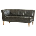 カウチソファ 右肘 レザー調 インダストリアル モールドウレタン仕様 RUSO 幅140cm ( 開梱設置 ソファ ベンチ ソファー ローソファ I字 リビング...