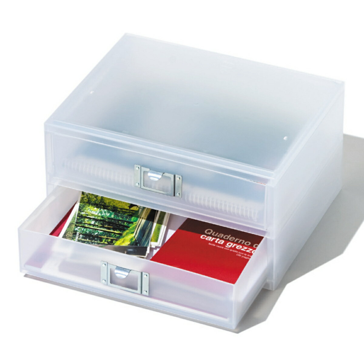 収納ボックス 引き出し プラスチック 2段 MX-52R A4 横 サイズ 浅型 収納 日本製 ( 小物収納 収納ケース ケース ボックス 引出し 2段収納ボッ...