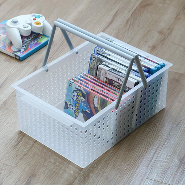 収納ボックス 幅36.4×奥行25×高さ14cm バスケット プラスチック製 （ 収納ケース 小物収 ...