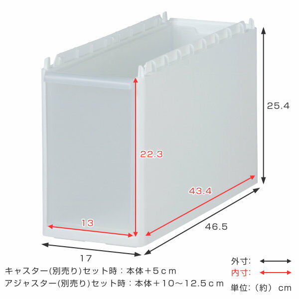 ストッカー ユニット 深型 高さ25.4cm 幅17cm スリムストレージ用 170D （ キッチン収納 隙間収納 スリム ラック サニタリー プラスチック製 シンク横収納 すき間収納 洗面所 脱衣所 キッチン 収納 パーツ カスタマイズ ）【39ショップ】