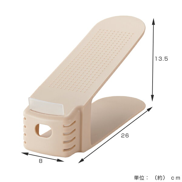 靴 収納 18個入り くつホルダー スリム （ 靴ホルダー 幅8cm スリムタイプ 靴収納 シューズ くつ ホルダー 省スペース 互い違い 靴箱 シューズホルダー すべり止め クツ ケース ラック 下駄箱 レディース ）【39ショップ】 interior-palette-10053437 インテリアパレット サンプル画像3