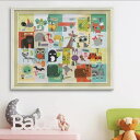 アートパネル ジリアン フィリップス「アニマルABC」 81.5×66cm ( アルファベット ポスター ABCポスター イラスト かわいい アート インテリア...