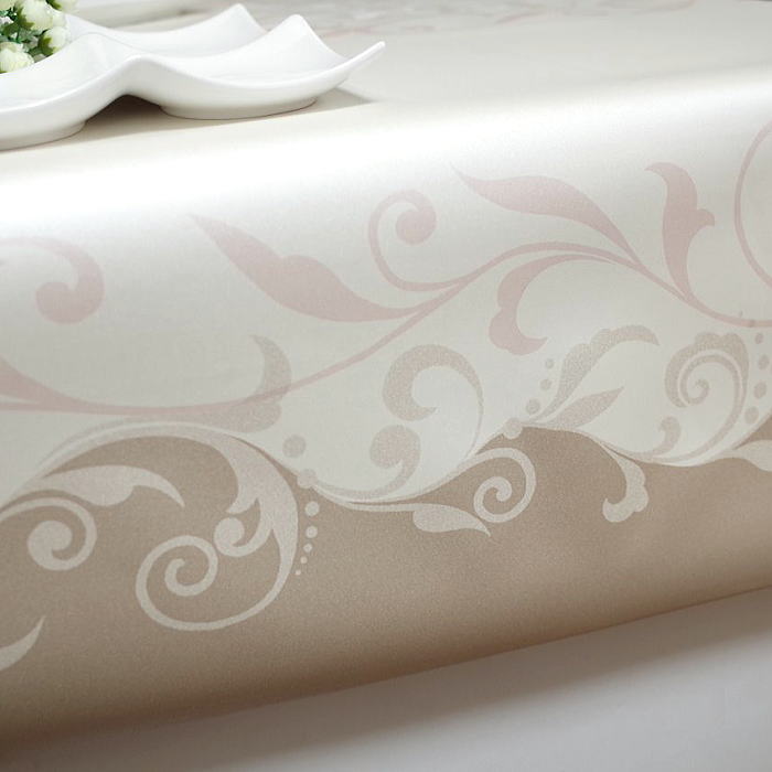 さっと拭けるテーブルクロス使いやすいビニル製　幅130cmで10cm単位でカットしますモダンベージュ