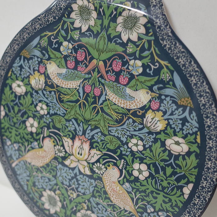 鍋敷き メラミン樹脂で取り扱い簡単 北欧スタイルデザインバード＆ストロベリー