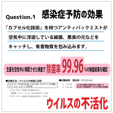 【クーポン対象商品●12/5 店内商品ポイント5倍以上】【ポイント10倍】【送料無料】アンティバック2K マジックカプセル antibac2K お試し3本つき マジックボール 空気清浄機 空気洗浄器 アロマ