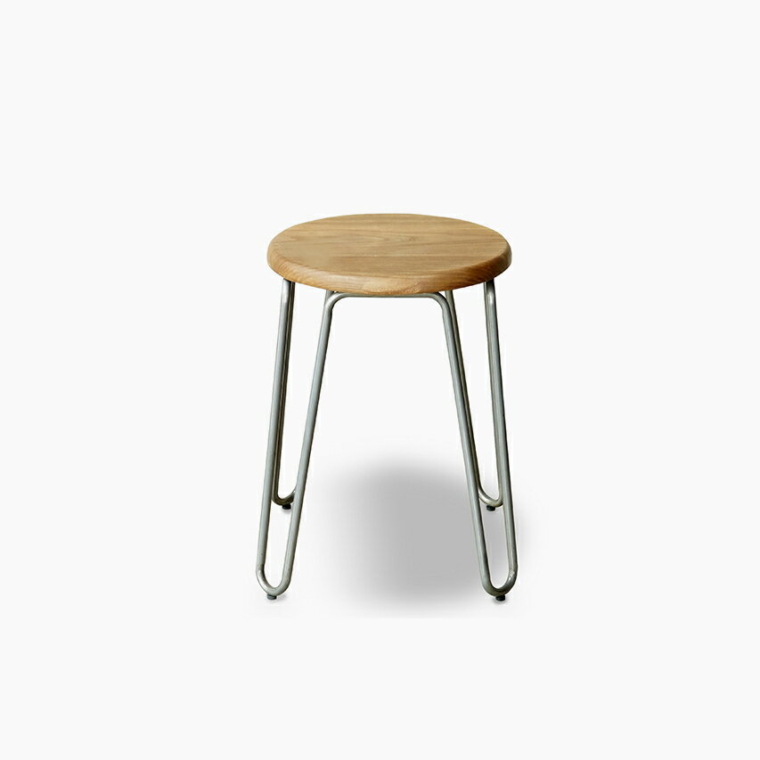 Rakuten - スツール 椅子 板座 無垢材 スチール 36cm 完成品 シンプル シリーズ商品 エルム材