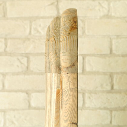 スタンドミラー 鏡 全身 大型ミラー 横幅 60cm 高さ160cm 古材 シャビー 男前インテリア 角丸い [3]