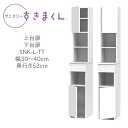 サニタリーすきまくん 幅30〜40cm 奥行52cm 高さ190cm 上台扉 下台扉 TTL TTR【代引き不可】
