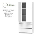 テレビすきまくん 幅56〜70cm 奥行42cm 高さ180cm 両開き キャビネット H-THW【一部地域開梱設置無料】【代引き不可】