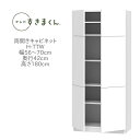 テレビすきまくん 幅56〜70cm 奥行42cm 高さ180cm 両開き キャビネット H-TTW【一部地域開梱設置無料】【代引き不可】