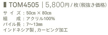 【送料無料】玄関マット/玄関マット 室内/玄関マット 洗える/玄関マット 抗菌防臭/玄関マット 滑り止め加工/50×80cm/玄関/TOM4505