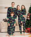 ルームウェア パジャマ クリスマス衣装 親子ペアパジャマ サンタクロースパジャマ 黒サンタクロース カップル メンズ/レディースルームウェア ベビー 子供 ママ...
