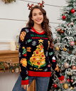 セーター サンタクロス柄 ニットセーター クリスマス 柄暖かい セーター イベント セーター レディース トップス ニット 秋冬 ニットセーター ニット 大人 レディース 春 秋 冬 長袖 女性 可愛い おしゃれ 大きめ ゆったり 体型カバー プレゼント