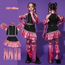 子供ダンス衣装 PU切替トップス 肩出し PUスカート ピンク レッグウォーマー ジャズダンス衣装 ヒップホップ 演出服 団体服 学園祭 文化祭 イベント チアダンス ステージ衣装 jazz hiphopグラデーション ダンス衣装演出服 応援服 舞台服110-180cm