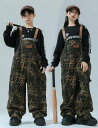 子供ダンス衣装 オーバーオール ヒョウ柄 サロペット キッズ セットアップ キッズ ダンス衣装 セットアップ ライナー トップス サルエルパンツ チアガール 韓国風ジャズダンス ヒップホップ 発表会 演出服 団体服 練習着 夏 練習着 ファッション