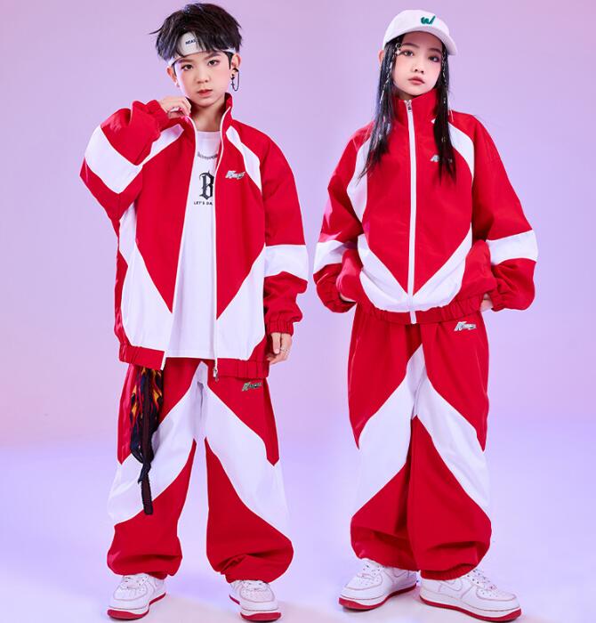 子供ダンス衣装 コート+パンツ スタジャン ジャズダンス ス 女の子 男の子 韓国 k-pop キッズ ダンス衣装 チア チアガールガーコパンツ 子供服 団体服...