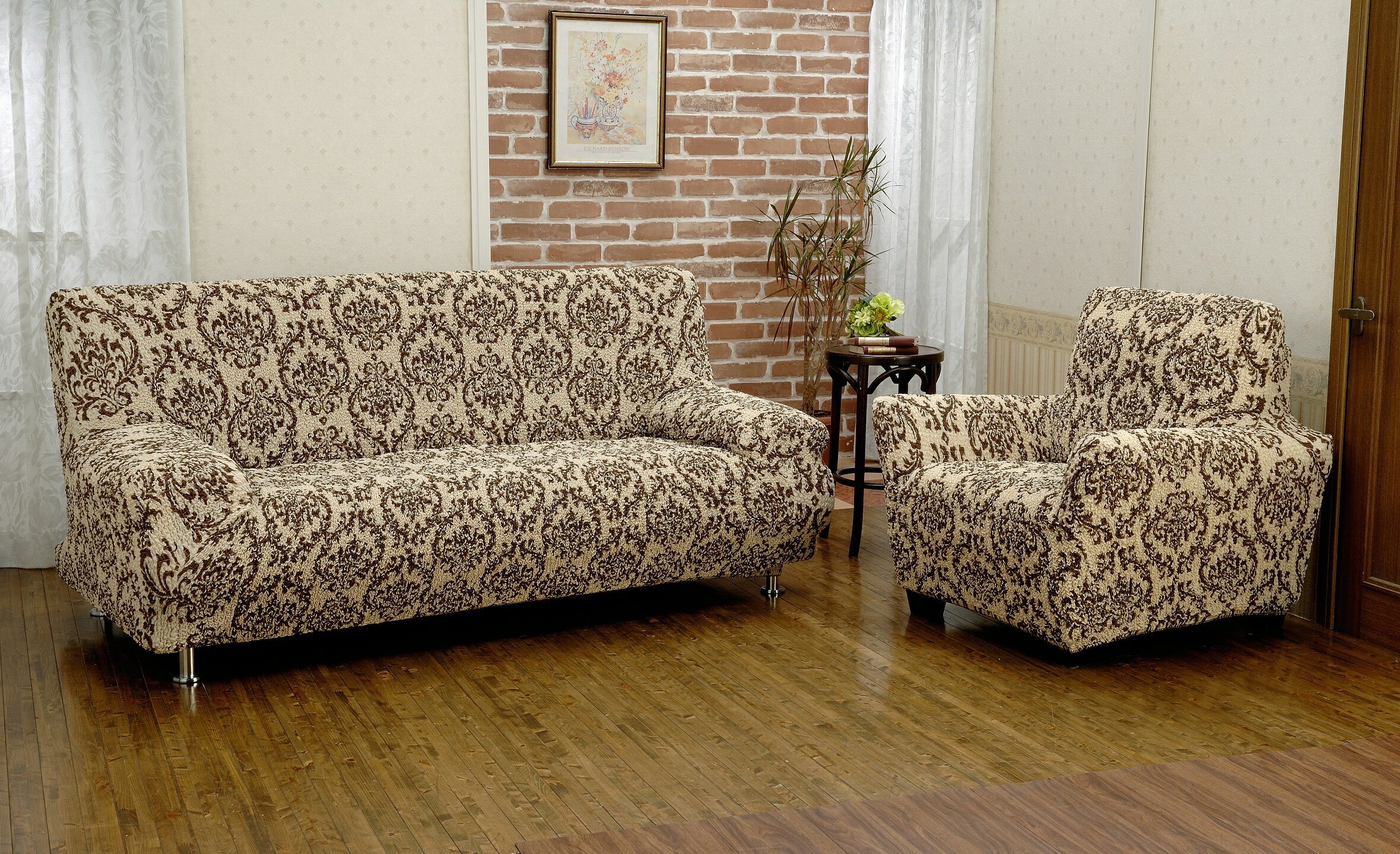 ソファーカバー 2人掛け 高級イタリア製 ソファカバー ダマスクデザイン