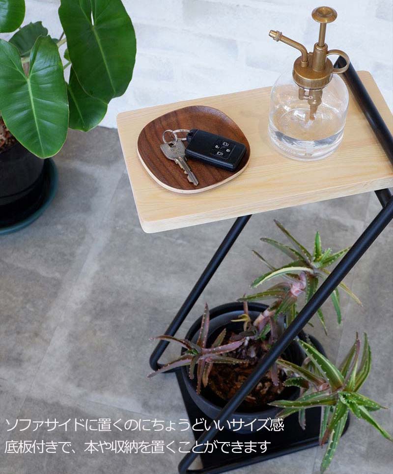 【送料無料】スタイリッシュで便利!大人気インテリアグッズ アイアンレッグサイドテーブル High ナチュラル(NA) ILST-H-NA [2]