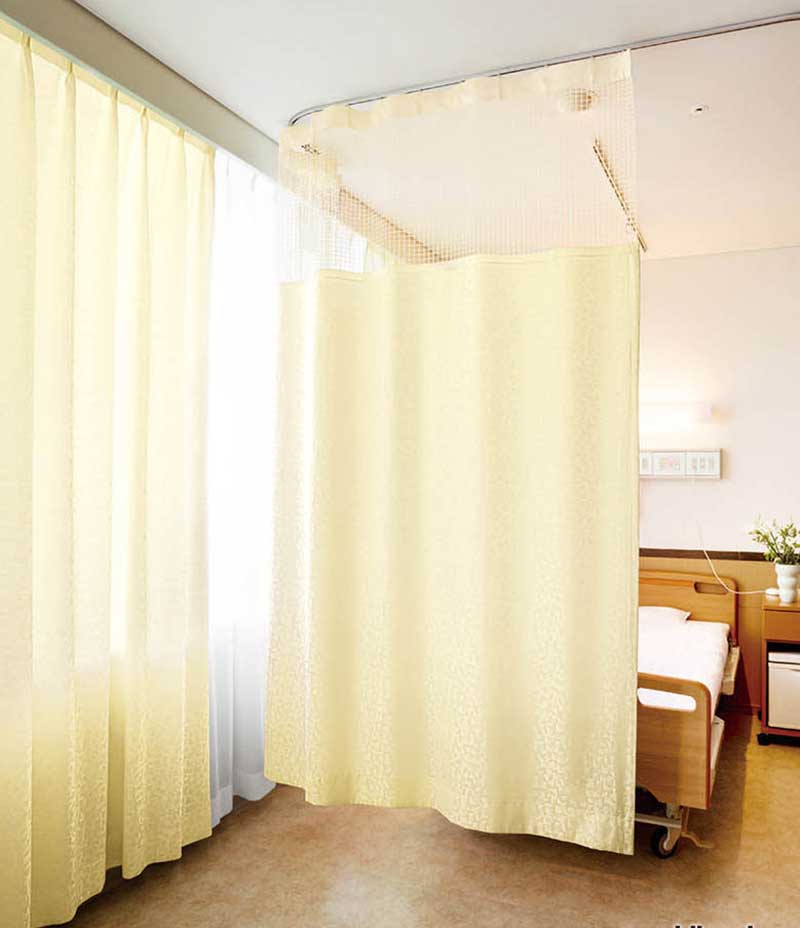 コントラクトカーテン リリカラ 医療施設・ 病院 ネットプラスカーテン リズム レギュラー縫製仕様（ヨコ使い）約2倍ヒダ 250×160cmまで 2