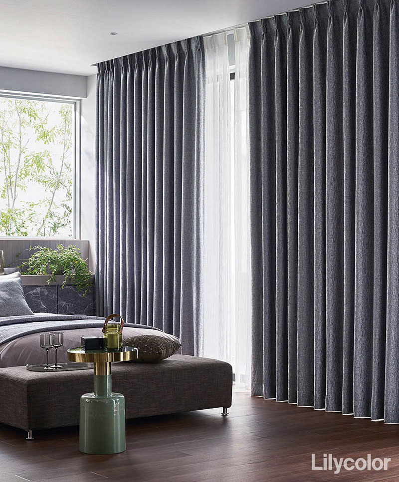 オーダーカーテン リリカラ センティオ SNT38〜SNT40 プライム縫製 ヨコ使い・裾ショートヘム 約1.5倍ヒダ 幅533×高さ275cm迄