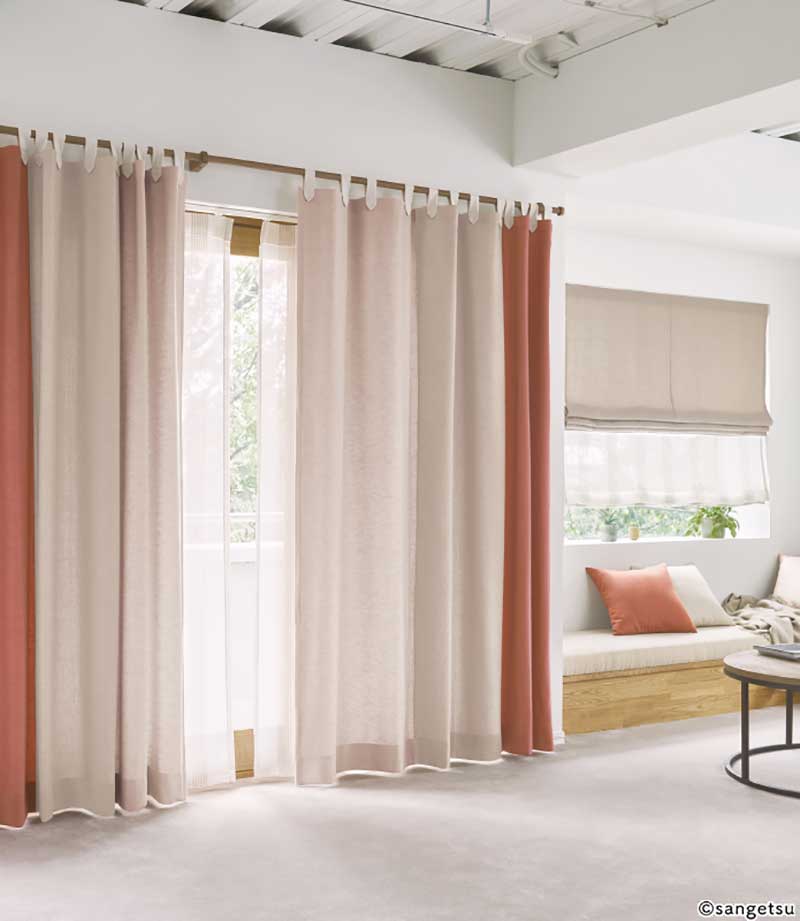 カーテン&シェード サンゲツ AC Plain AC2300〜2308 【標準】SS仕様(スタンダード)約2倍ヒダ 幅417x高さ200cmまで [3]