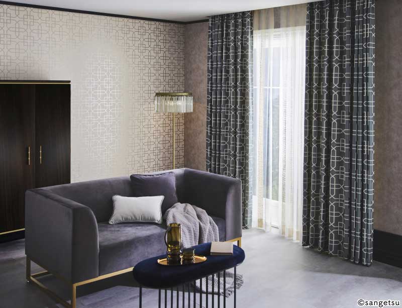 カーテン プレーンシェード サンゲツ EDA BF4633〜BF4634 SS仕様(スタンダード) 約1.5倍ヒダ 幅100×丈260cmまで [3]