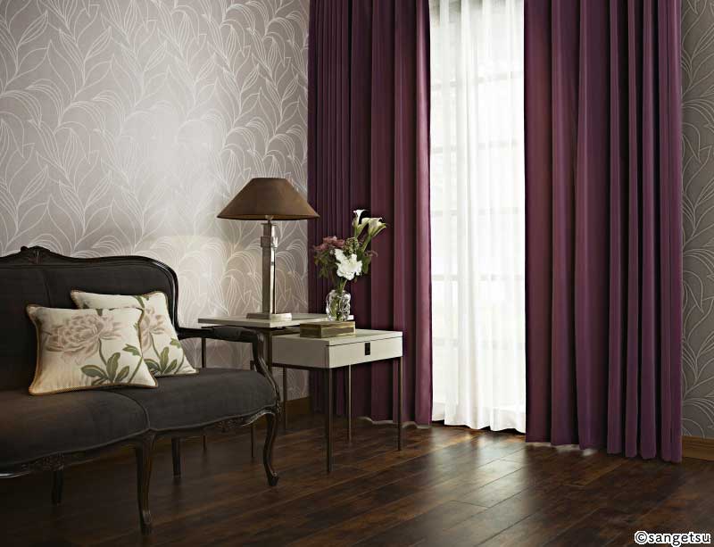 カーテン プレーンシェード サンゲツ EDA BF4904〜BF4909 SS仕様(スタンダード) 約2倍ヒダ 幅300×丈260cmまで [3]