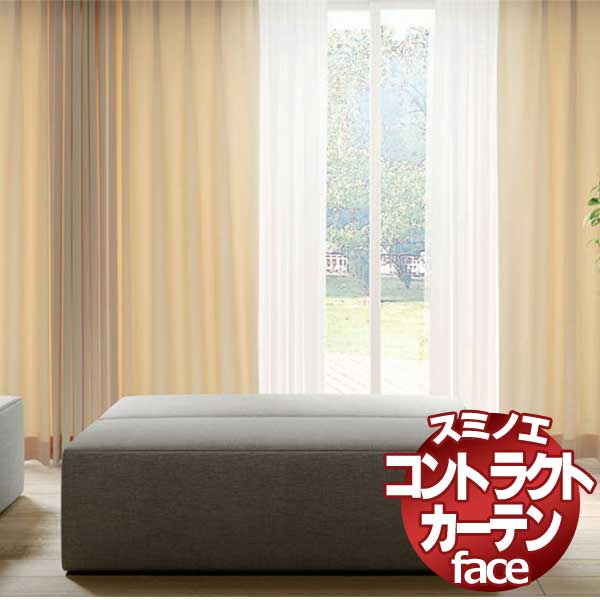 スミノエ カーテン コントラクト face 福祉 スタンダード縫製 約1.5倍ヒダ E-6245〜6250 幅466×高さ160cmまで