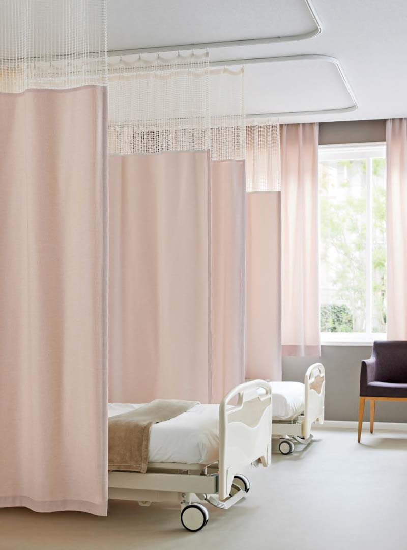 カーテン コントラクト スミノエ フェイス 医療 ホスピタル縫製/ホスピタルネット3(S)使用 Kタイプ シリウス2 E7080〜E7085 幅150×高さ230cm迄 [2]