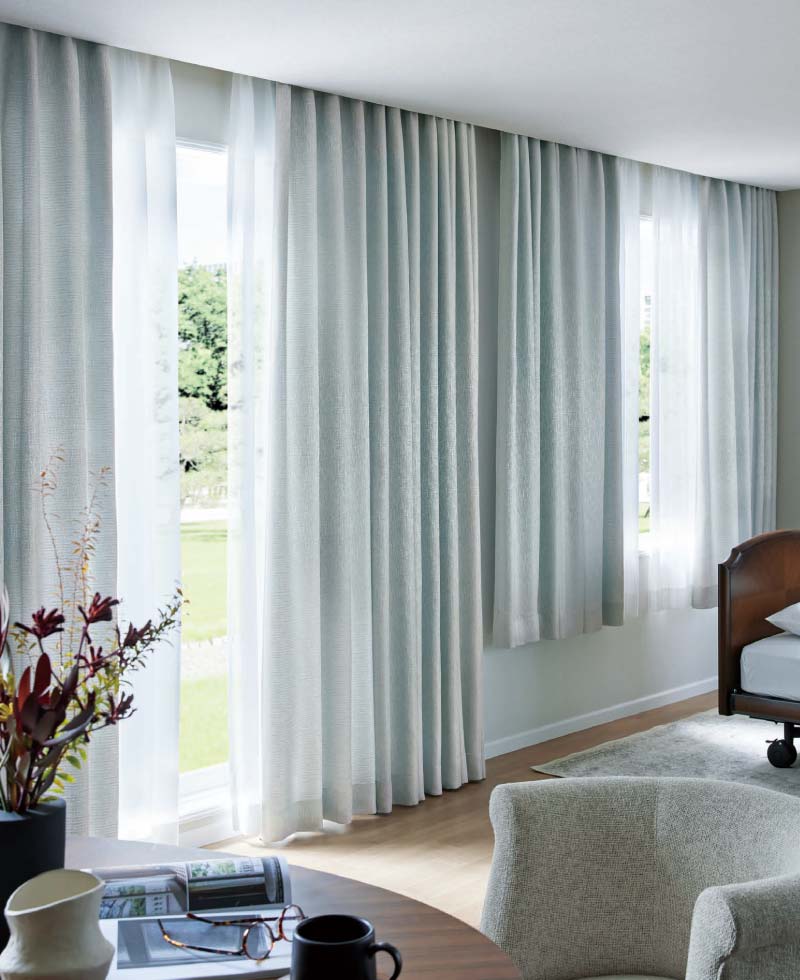 カーテン コントラクト スミノエ フェイス 福祉 スタンダード縫製 約1.5倍ヒダ ベラミ E7202〜E7207 幅300×高さ300cm迄 [2]