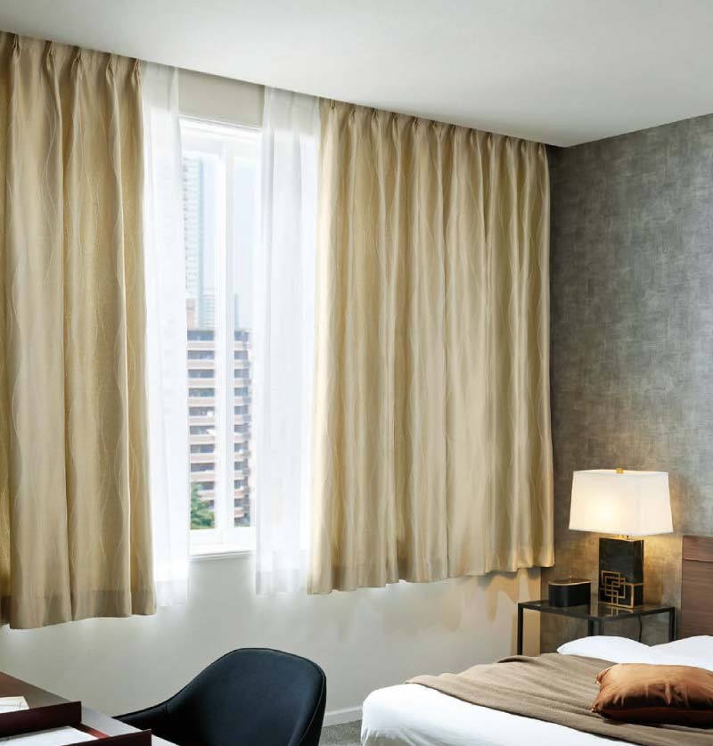 カーテン コントラクト スミノエ フェイス 遮光 スタンダード縫製 約2倍ヒダ レオニス E7449〜E7452 幅300×高さ180cm迄