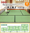 純国産 い草 上敷き カーペット 糸引織 『日本の暮らし』 江戸間4.5畳(約261×261cm）