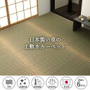 上敷き ゴザ 敷詰 カーペット い草 自然素材 日本製 国産 消臭 抗菌防臭 麻の葉 レトロ 和 江戸間2畳 約174×174cm(3)