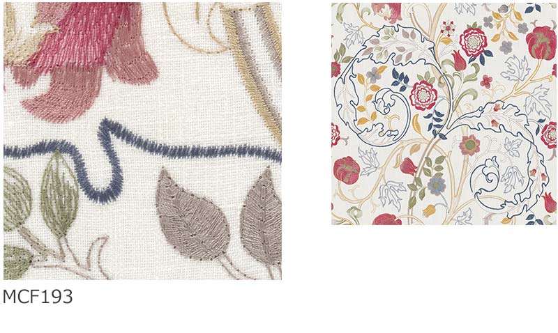 カーテン サンゲツ ウィリアムモリス SS仕様(スタンダード) 約1.5倍ヒダ(本縫い) 裾:折返し MCF193 幅597×高さ220cm迄 [2]