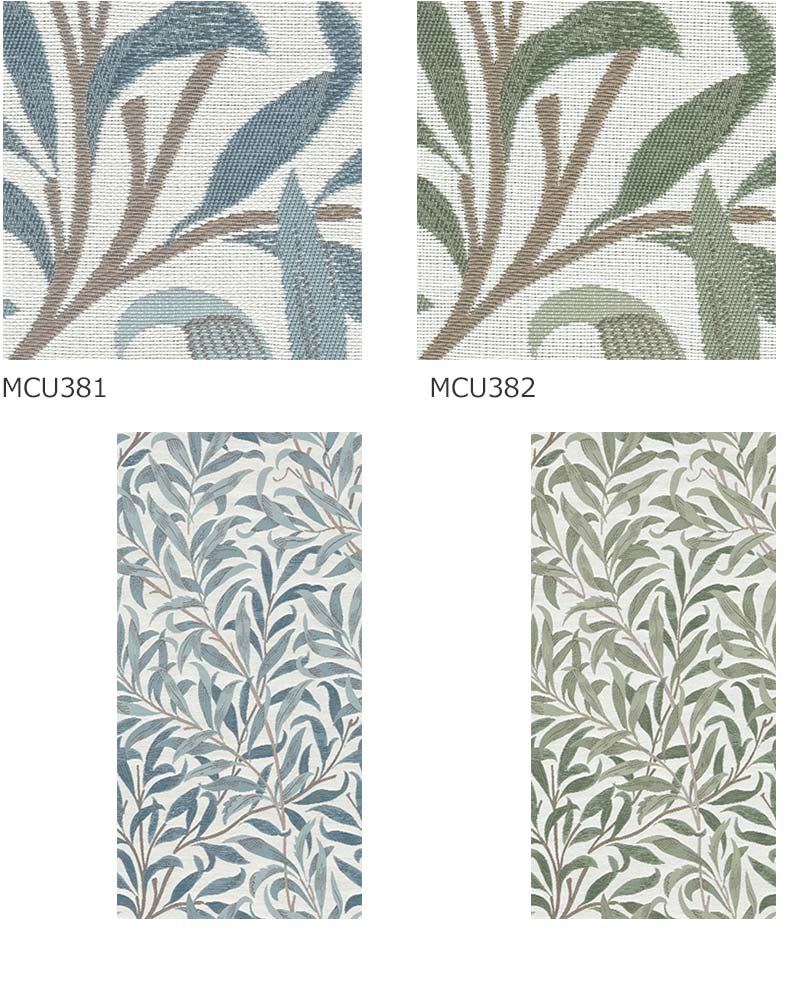 椅子生地 サンゲツ 【生地のみの購入! ※1m以上10cm単位で購入可能】サンゲツ ウィリアムモリス ウィローバウ MCU381〜382