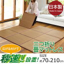 【送料無料】快適健康生活!日本製三つ折り畳み 70x210x1.5 BR