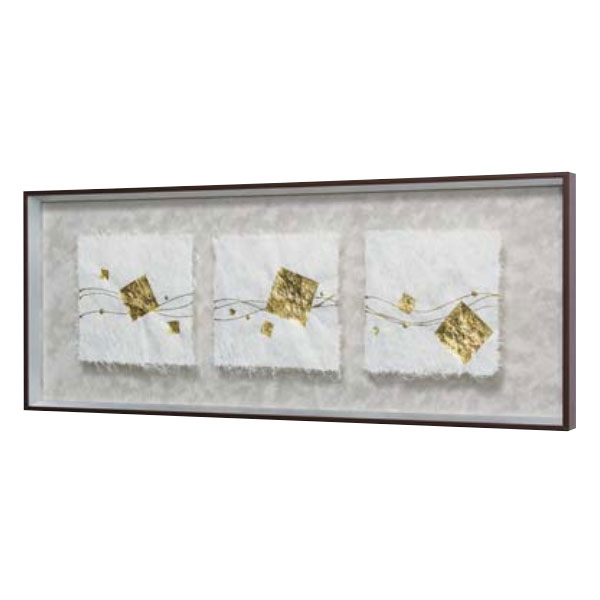 インテリアフレーム インテリアデコ 金箔をあしらったデザイン和紙が、上質なグレ...