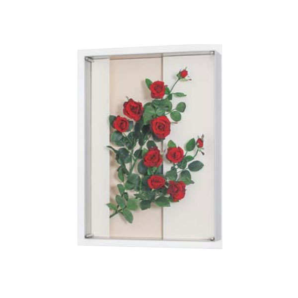 インテリアフレーム インテリアデコ 壁に取り付ける 上質でスタイリッシュな空間 フラワー W450xH600xD..