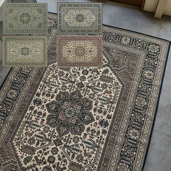 【送料無料 条件付き】ラグ マット 快適ラグ モリヨシ CHOUETTE Vol.11 Ethnic Collection Raizuレイズ1178Q01B 約190x240cm