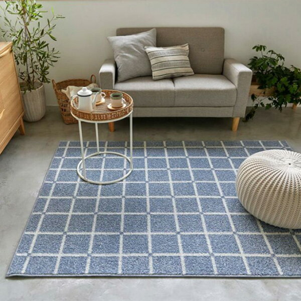 【送料無料】ラグ マット HOME RUG MAT 2024-2025 Othello/NO.134-76203 #3 ブルー 90x130cm