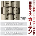 美しく お買得 規格 サイズ カーテン スミノエ デザインライフカーテン 75mm 芯地 1．5倍ヒダ(1枚入) MORINOKI(モリノキ) 100×178cm