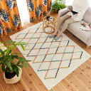 【送料無料】 ラグ マット DESIGN LIFE EDTION.15ARGYLE RUG (アーガイルラグ) 1 IVORY130x185cm