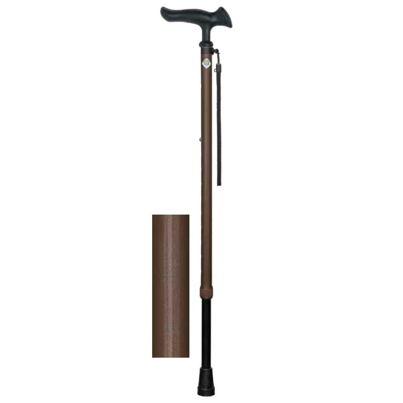 ウォーキング・ステッキ・杖 シニアサポート 歩く力を応援 かるがも ファムII 伸縮 WB5235 パールブラ..