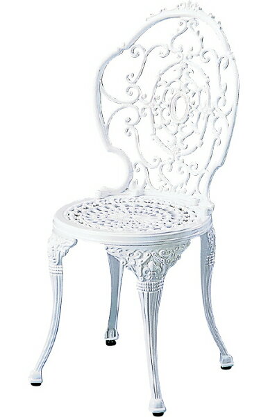 ガーデンチェア 金属製 ホワイト 幅45 完成品 エクステリア 園芸 ガーデニング ガーデンファニチャー