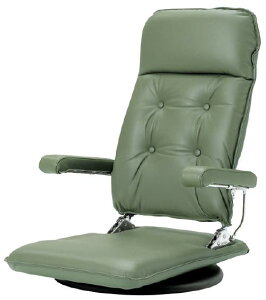 【送料無料】高級座椅子本革張(一部合成皮革)グリーン家具 アジア アジアン家具 エスニック エスニック家具 いす 椅子 キョウソク 安楽椅子 座椅子 パーソナルチェア チェア 本革 リクリニングチェア リクライニング リラックス リラックスチェア 和室