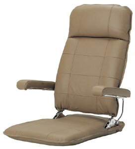 【送料無料】高級座椅子本革張(一部合成皮革)ライトブラウン家具 アジア アジアン家具 エスニック エスニック家具 いす 椅子 キョウソク 安楽椅子 座椅子 パーソナルチェア チェア 本革 リクライニングチェア リクライニング リラックス リラックスチェア 和室