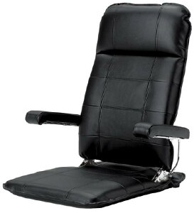 【送料無料】高級座椅子本革張(一部合成皮革)ブラック家具 アジア アジアン家具 エスニック エスニック家具 いす 椅子 キョウソク 安楽椅子 座椅子 パーソナルチェア チェア 本革 リクライニングチェア リクライニング リラックス リラックスチェア 和室